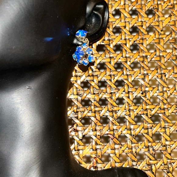 Screw Back Earrings, Screw On Earrings, Royal Blue earrings - Picture 11 of 11